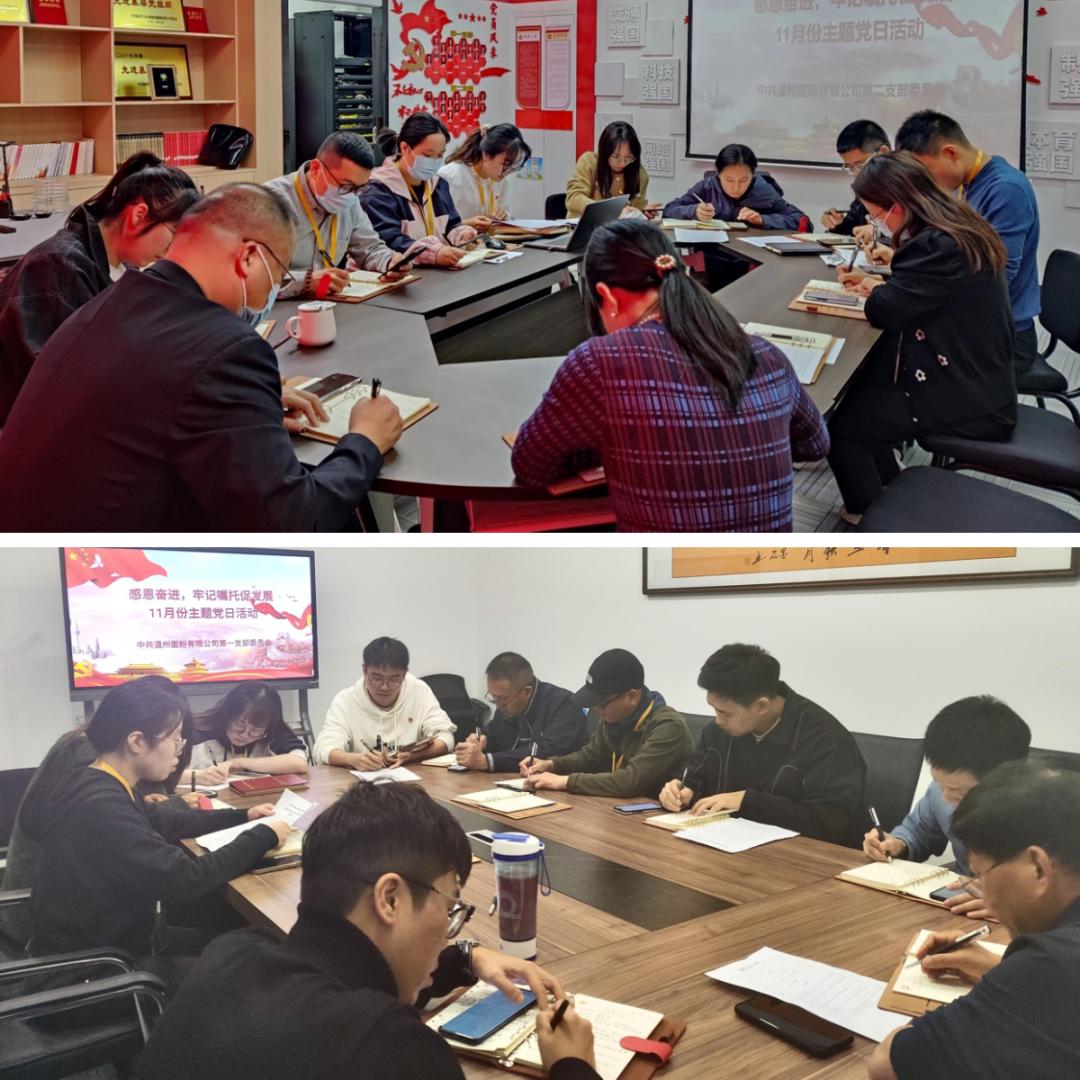 感恩奮進，牢記囑托促發(fā)展丨面粉公司開展11月份主題黨日活動